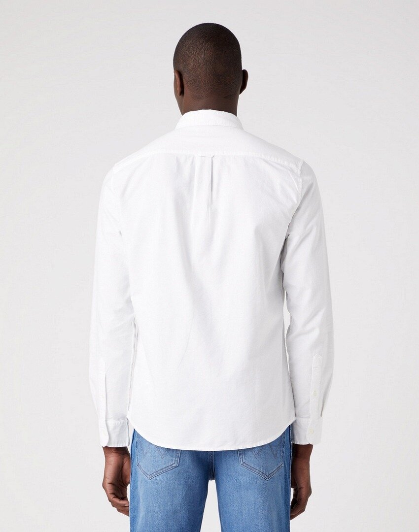 WRANGLER LS 1 PKT BUTTON DOWN SHIRT MĘSKA KOSZULA MATERIAŁOWA WHITE W5B1BM989 112323745