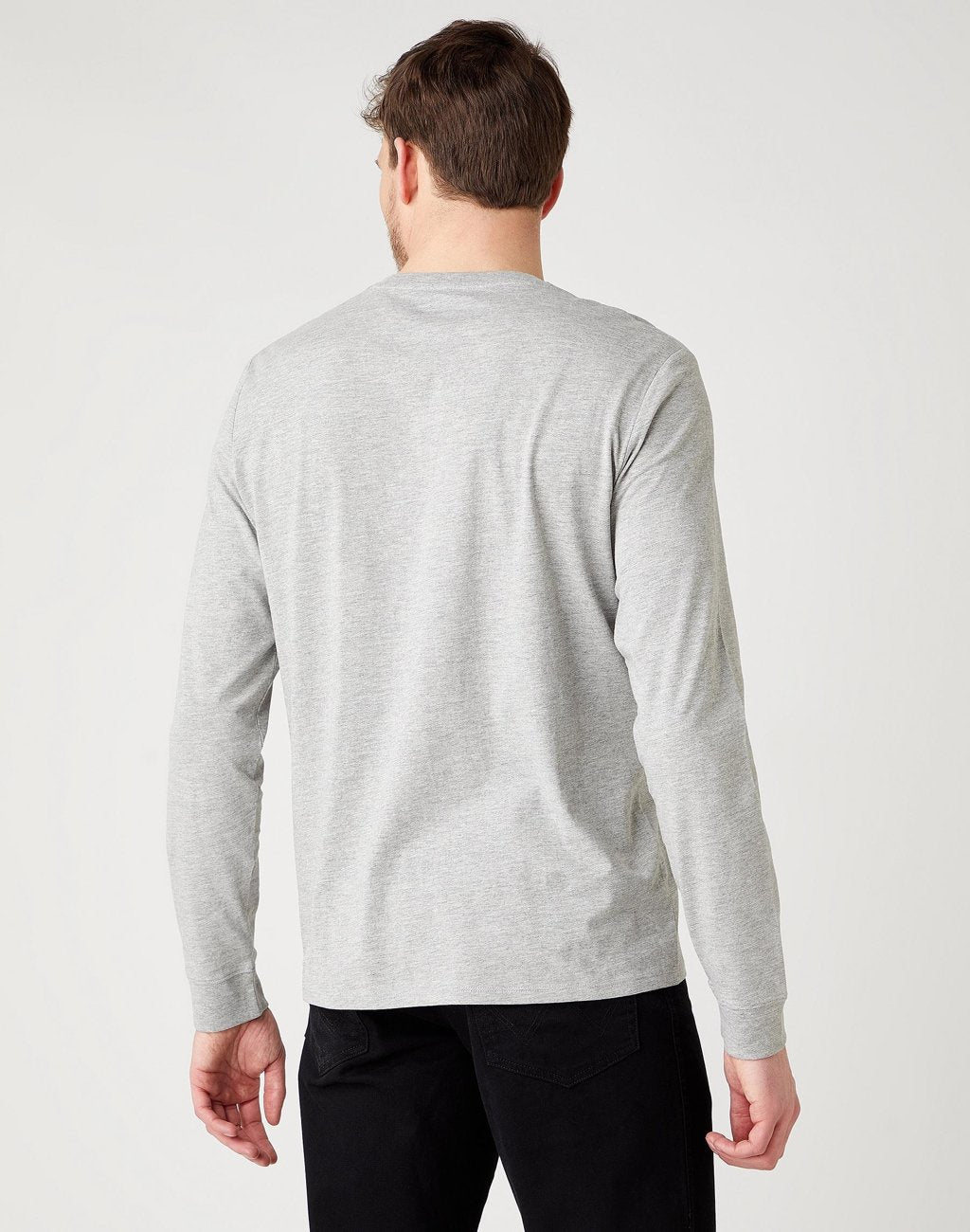 WRANGLER LS AMERICANA TEE MID GREY MEL W7J5D3X37 112141549