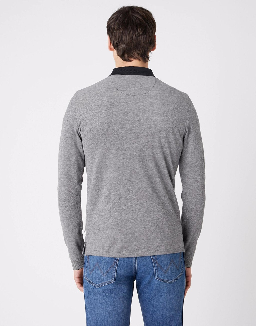 WRANGLER LS REFINED POLO MĘSKA KOSZULKA BLACK W7F9KH100 112131817