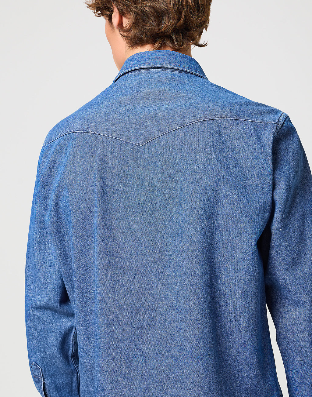 WRANGLER LS WESTERN SHIRT MĘSKA KOSZULA ELEGANCKA BARREL BLUE 112350488 W556015512