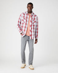Wrangler LS Western Shirt Męska Koszula w Kratę Długi Rękaw Flame Red W5A0BJR06 112146085