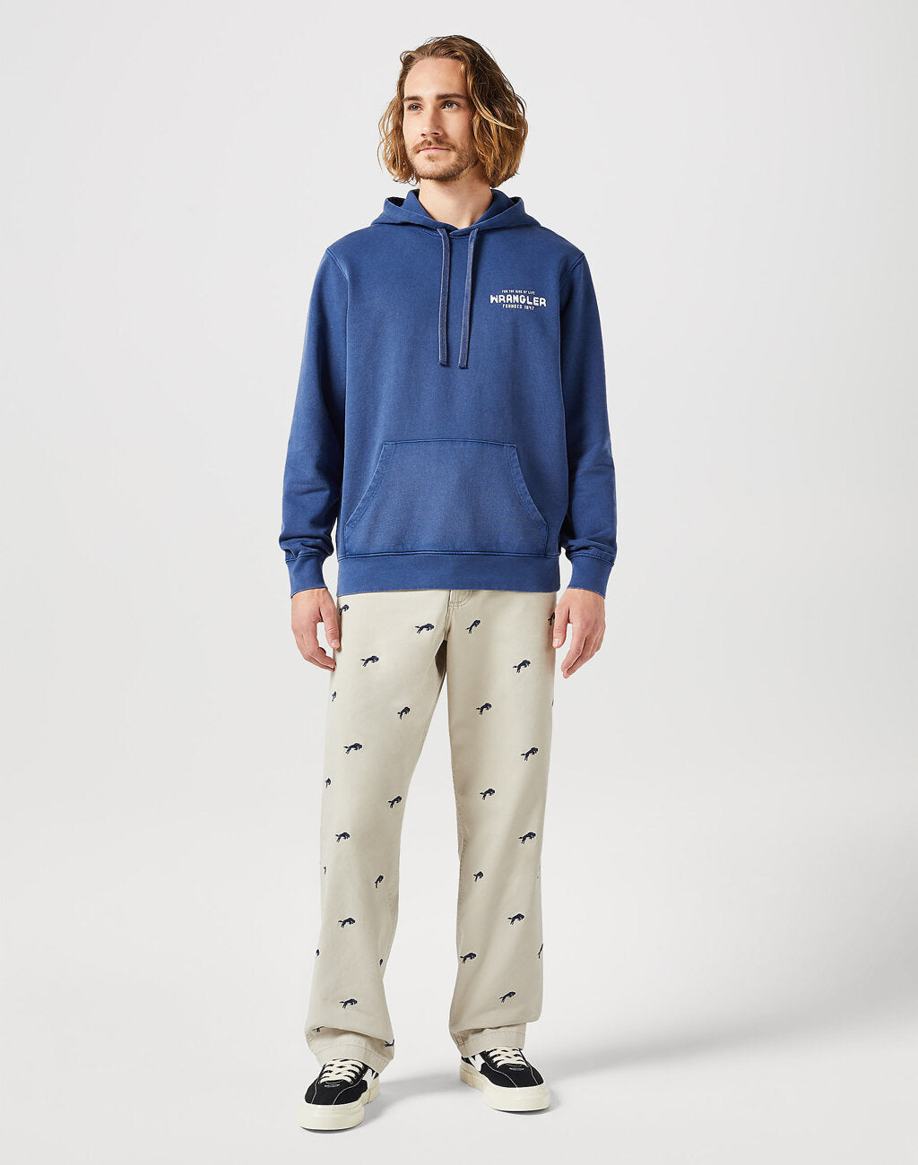 WRANGLER MĘSKA BLUZA GRAPHIC HOODIE NAVY 112350540 W671011976