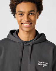WRANGLER MĘSKA BLUZA HOODIE FADED BLACK 112357324 W6M9013642