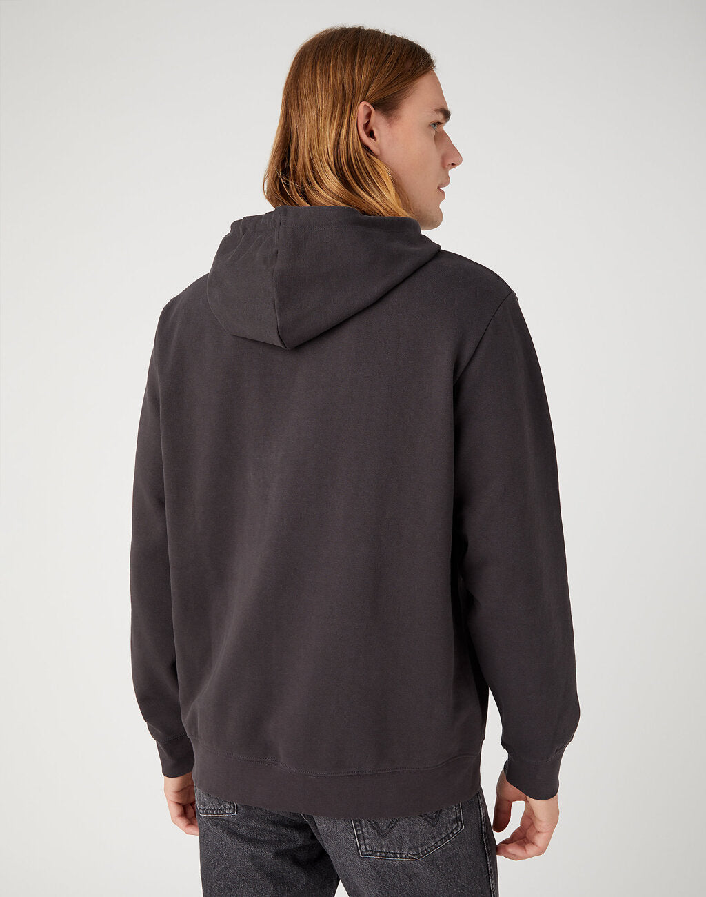 WRANGLER MĘSKA BLUZA LOGO HOODIE FADED WASHED BLACK 112341228 W656018280