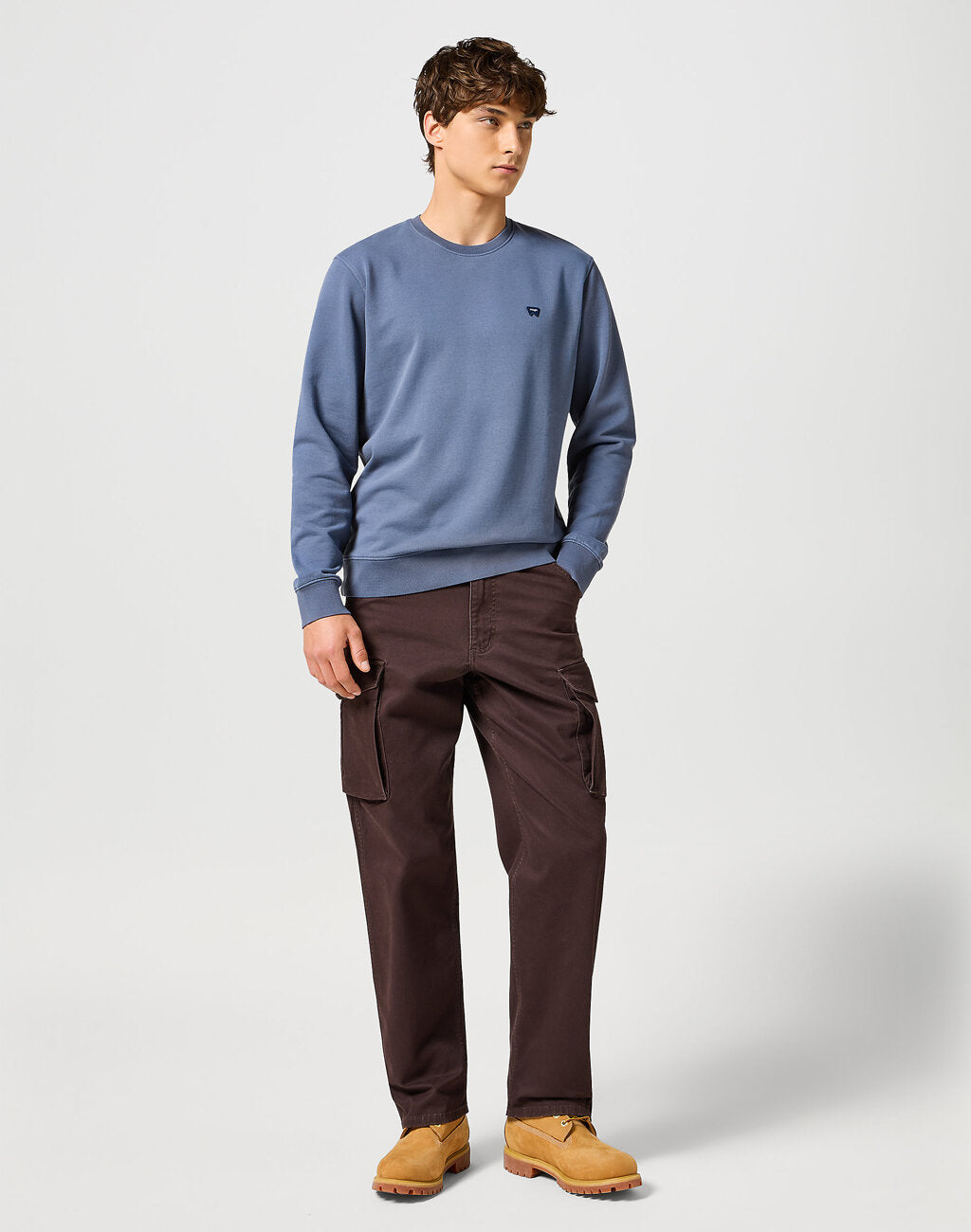 WRANGLER MĘSKA BLUZA SIGN OFF CREW Grisallie 112357335 W6589008823