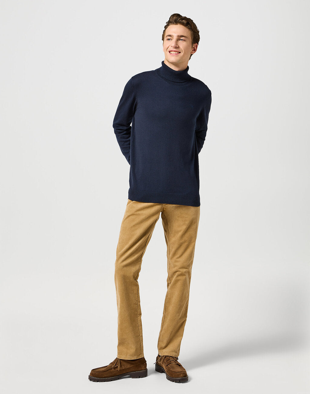 Wrangler Męska Bluza Turtleneck Dark Navy 112357296 W8D8008616