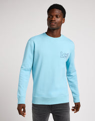 WRANGLER MĘSKA BLUZA WOBBLY LEE SWS PREPPY BLUE 112349357 L81M044970