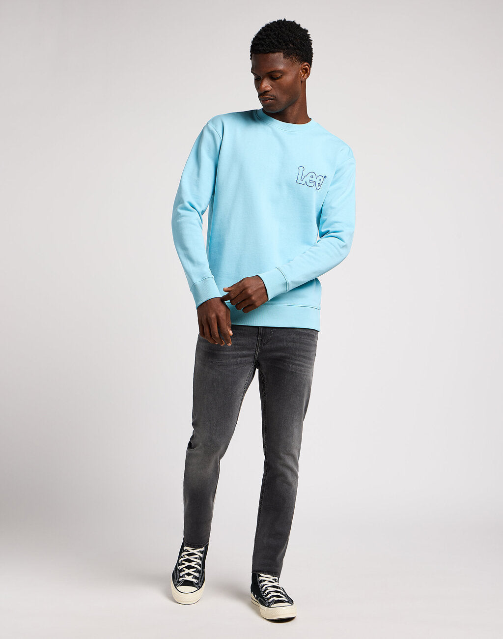 WRANGLER MĘSKA BLUZA WOBBLY LEE SWS PREPPY BLUE 112349357 L81M044970