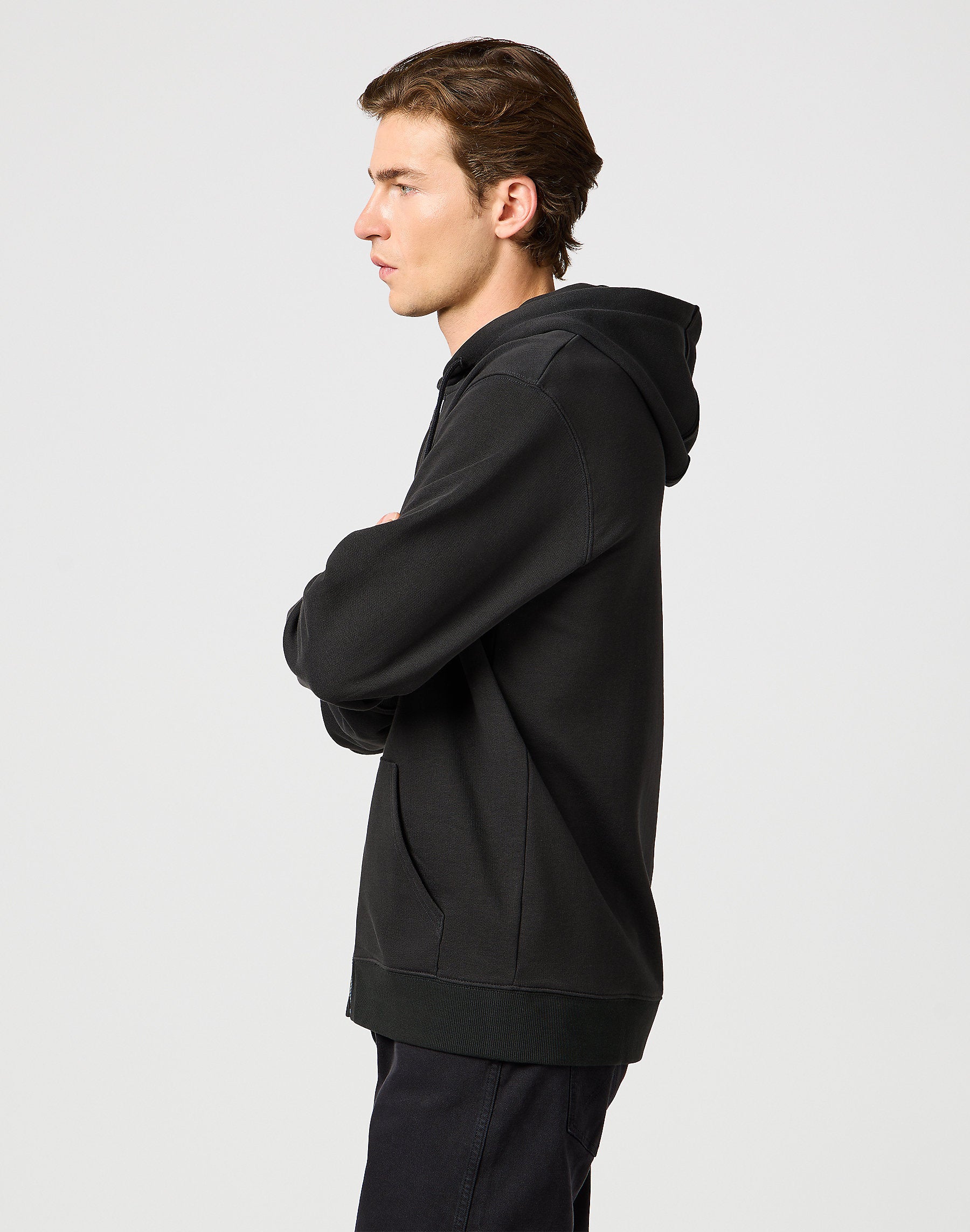 Wrangler Męska Bluza Graphic Zip Hoodie Faded Black 112362888