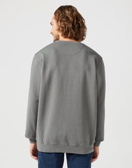 WRANGLER MĘSKA BLUZA WRANGLER SIGN OFF CREW GUN METAL 112350537