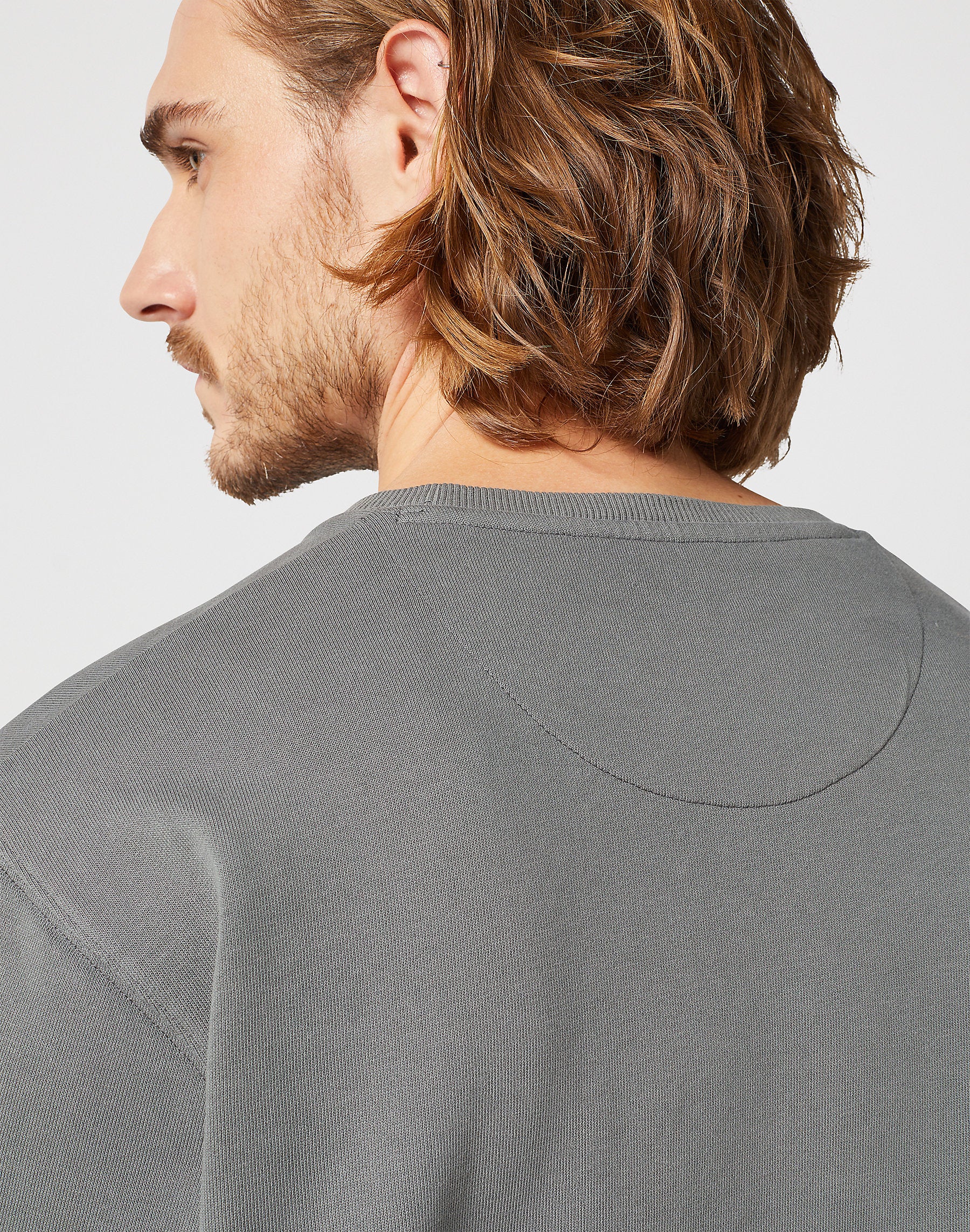 WRANGLER MĘSKA BLUZA WRANGLER SIGN OFF CREW GUN METAL 112350537
