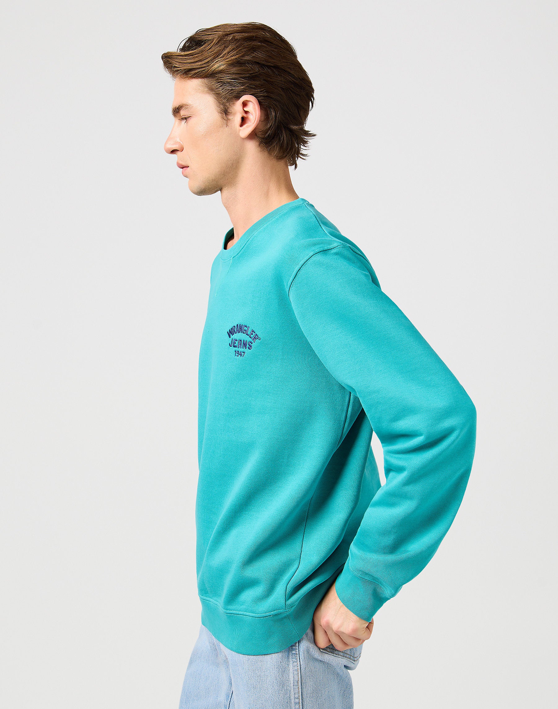 Wrangler Męska Bluza Small Logo Crew Latigo Bay 112364095