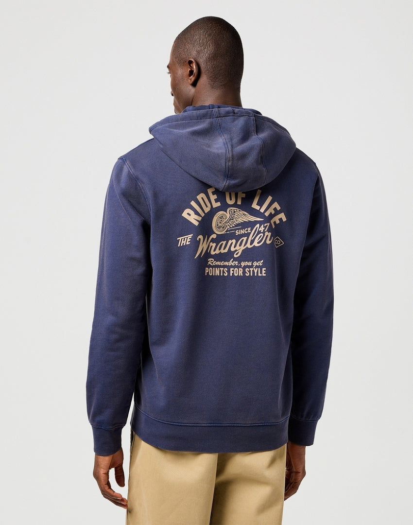 WRANGLER MĘSKA BLUZA Z KAPTUREM WRANGLER AMERICANA HOODIE NAVY 112362777