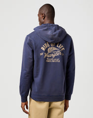WRANGLER MĘSKA BLUZA Z KAPTUREM WRANGLER AMERICANA HOODIE NAVY 112362777