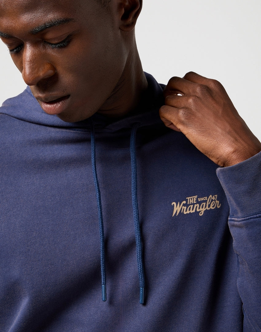 WRANGLER MĘSKA BLUZA Z KAPTUREM WRANGLER AMERICANA HOODIE NAVY 112362777