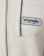 WRANGLER MĘSKA BLUZA ZIP THRU HOODIE MID GREY MELEE 112351250 W6X3018105