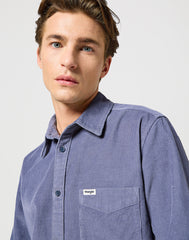 WRANGLER MĘSKA KOSZULA 1 PKT CORDUROY SHIRT Grisaille 112357218 W5L0008823