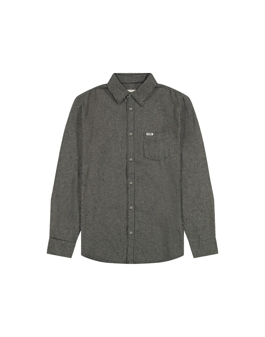WRANGLER MESKA KOSZULA 1 PKT FLANNEL SHIRT GREY BLACK 112357253 W564008853