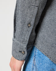 WRANGLER MESKA KOSZULA 1 PKT FLANNEL SHIRT GREY BLACK 112357253 W564008853
