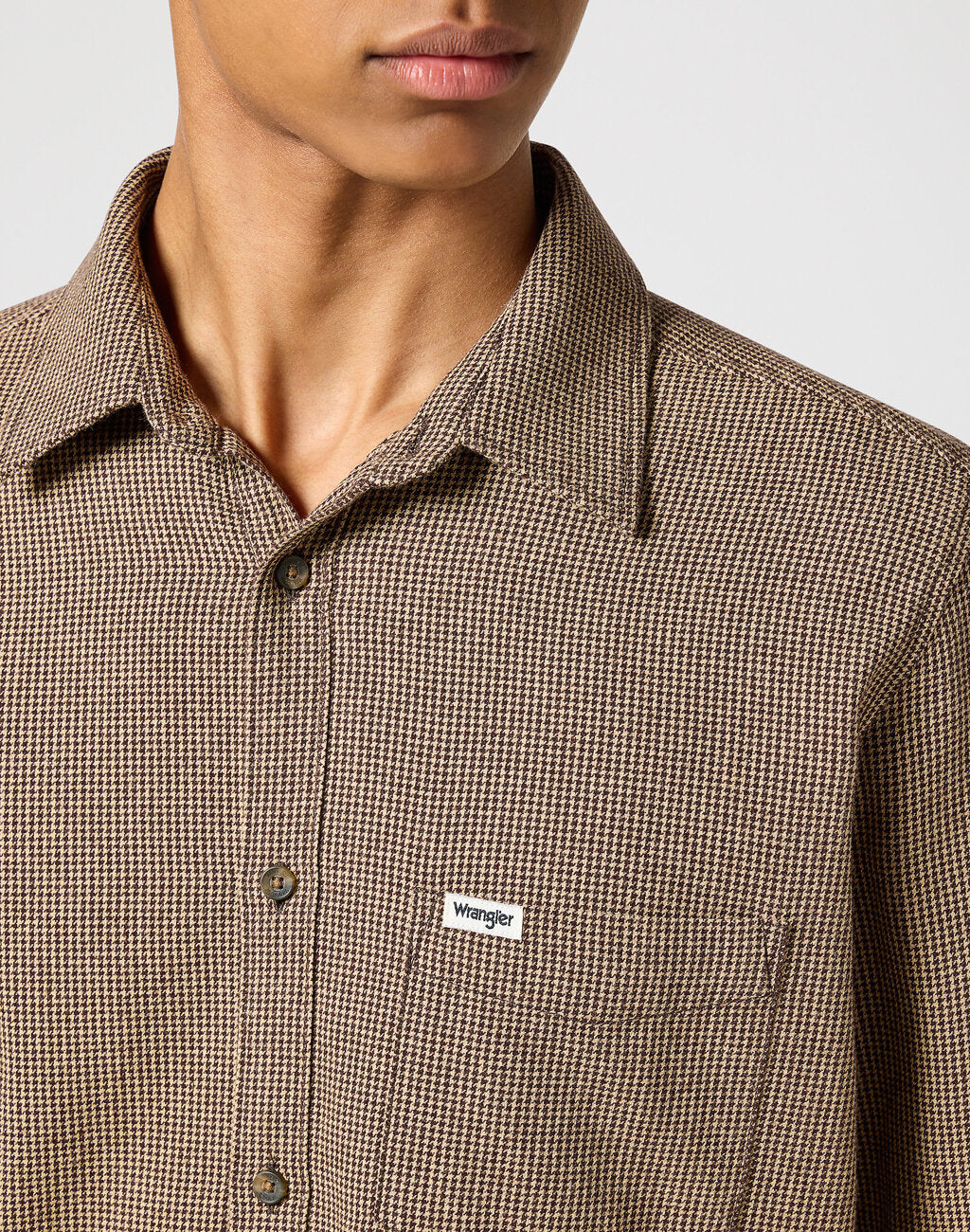 WRANGLER MĘSKA KOSZULA 1 PKT FLANNEL SHIRT Gingerbread 112357219 W564014345