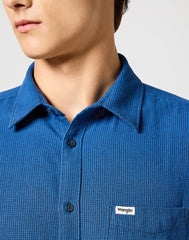 WRANGLER MĘSKA KOSZULA 1 PKT FLANNEL SHIRT WRANGLER BLUE 112357220 W564018059