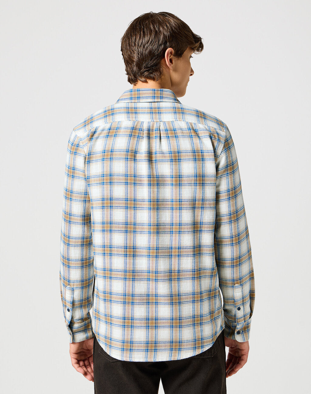 WRANGLER MĘSKA KOSZULA 1 PKT INDIGO SHIRT WHITE 112357227 W5K8018067
