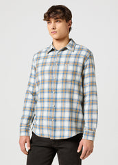 WRANGLER MĘSKA KOSZULA 1 PKT INDIGO SHIRT WHITE 112357227 W5K8018067
