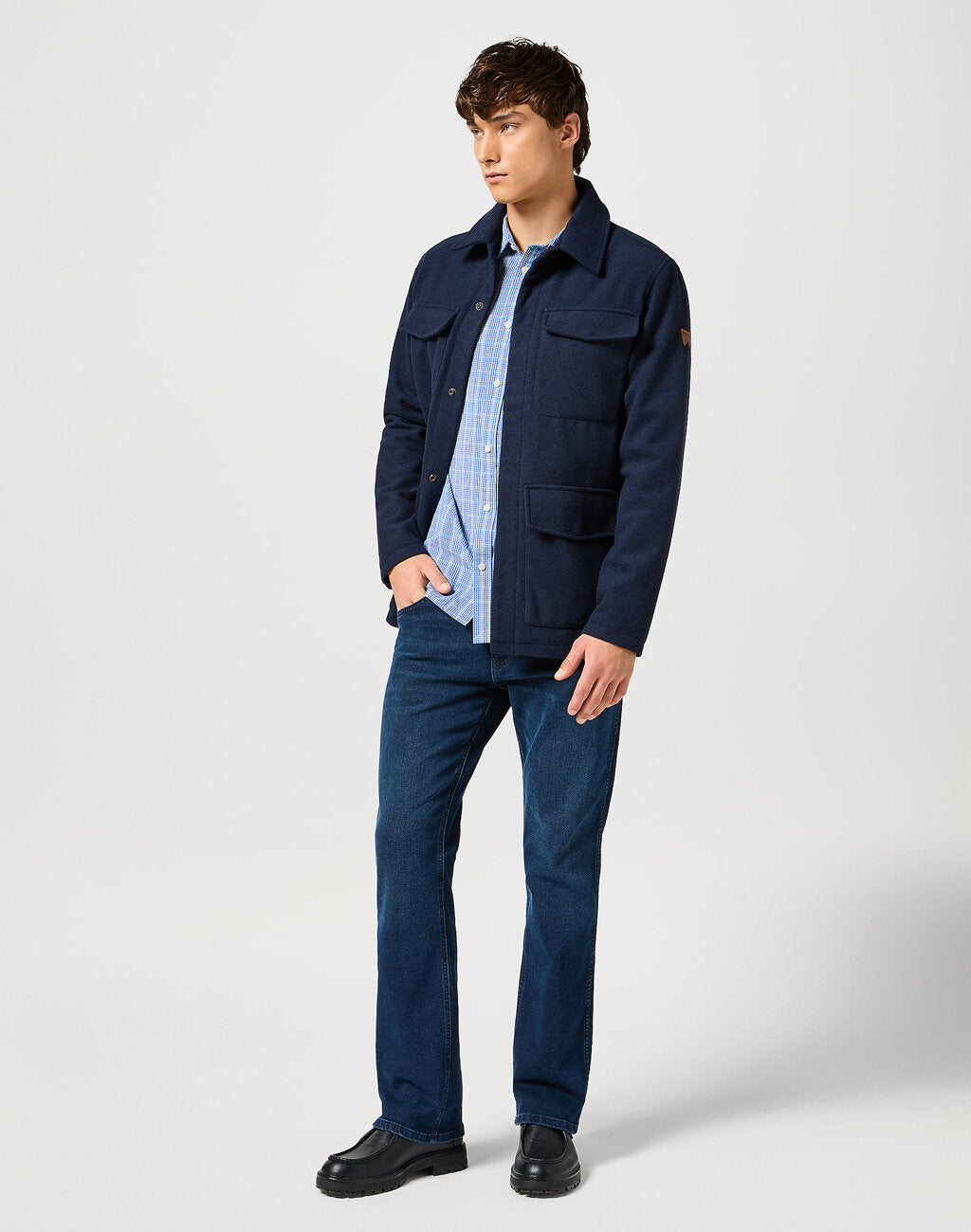 WRANGLER MĘSKA KOSZULA 1 PKT SHIRT BLUE 112357222 W5X2016849