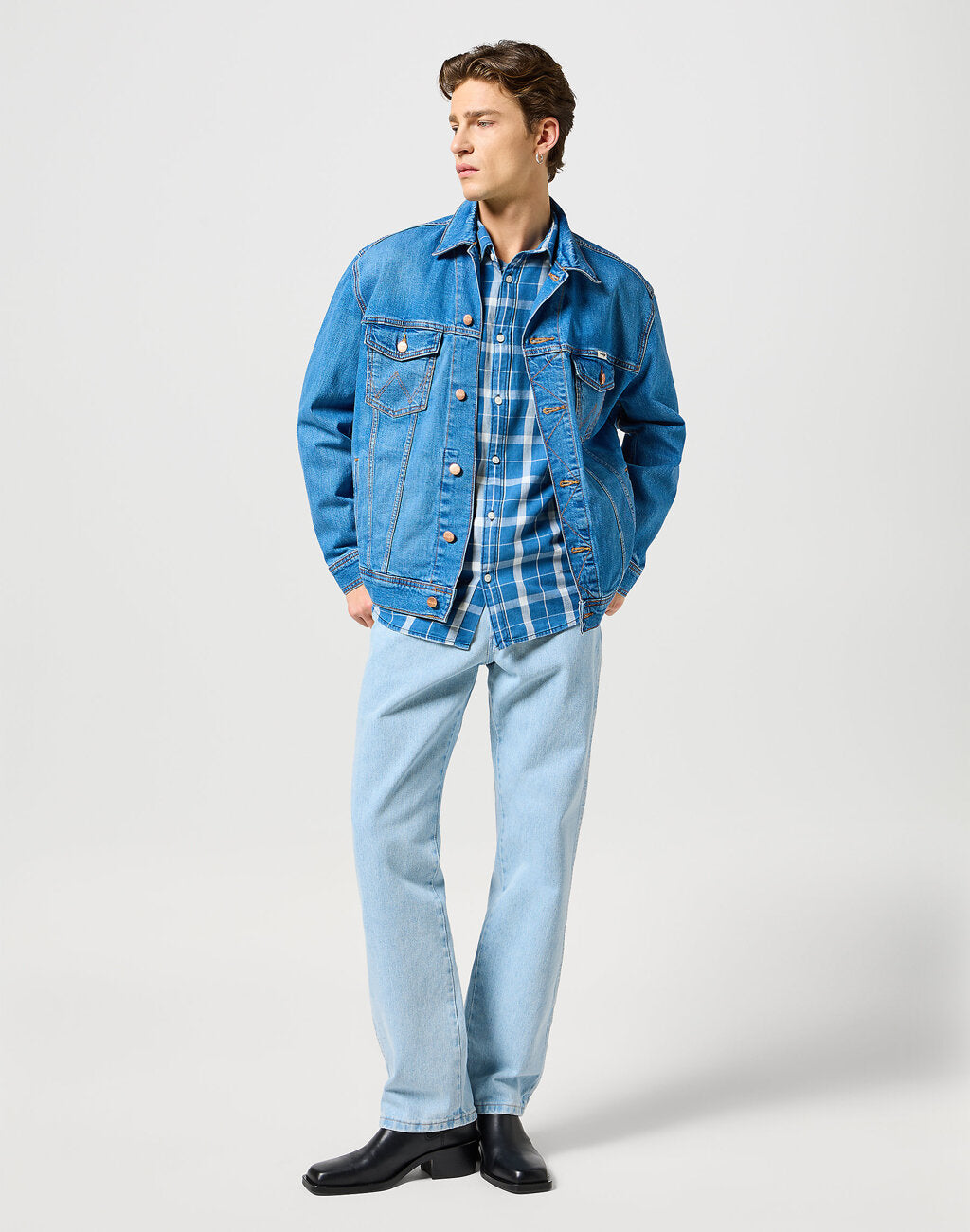WRANGLER MĘSKA KOSZULA 1 PKT SHIRT BLUE INDIGO 112357249 W5X2013868