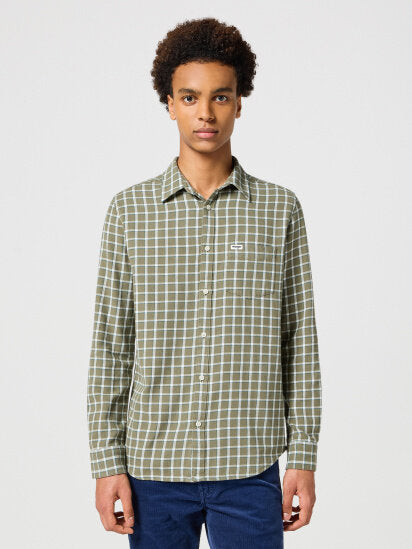 WRANGLER MĘSKA KOSZULA 1 PKT SHIRT DUSTY GREEN 112356770 W5X2017359