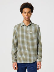 WRANGLER MĘSKA KOSZULA 1 PKT SHIRT DUSTY GREEN 112356770 W5X2017359