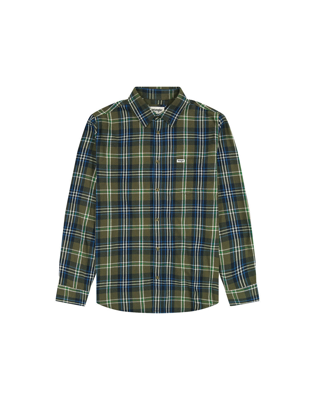 WRANGLER MĘSKA KOSZULA 1 PKT SHIRT GREEN BLUE 112357239 W5X2017986