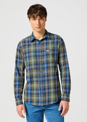 WRANGLER MĘSKA KOSZULA 1 PKT SHIRT GREEN BLUE 112357239 W5X2017986
