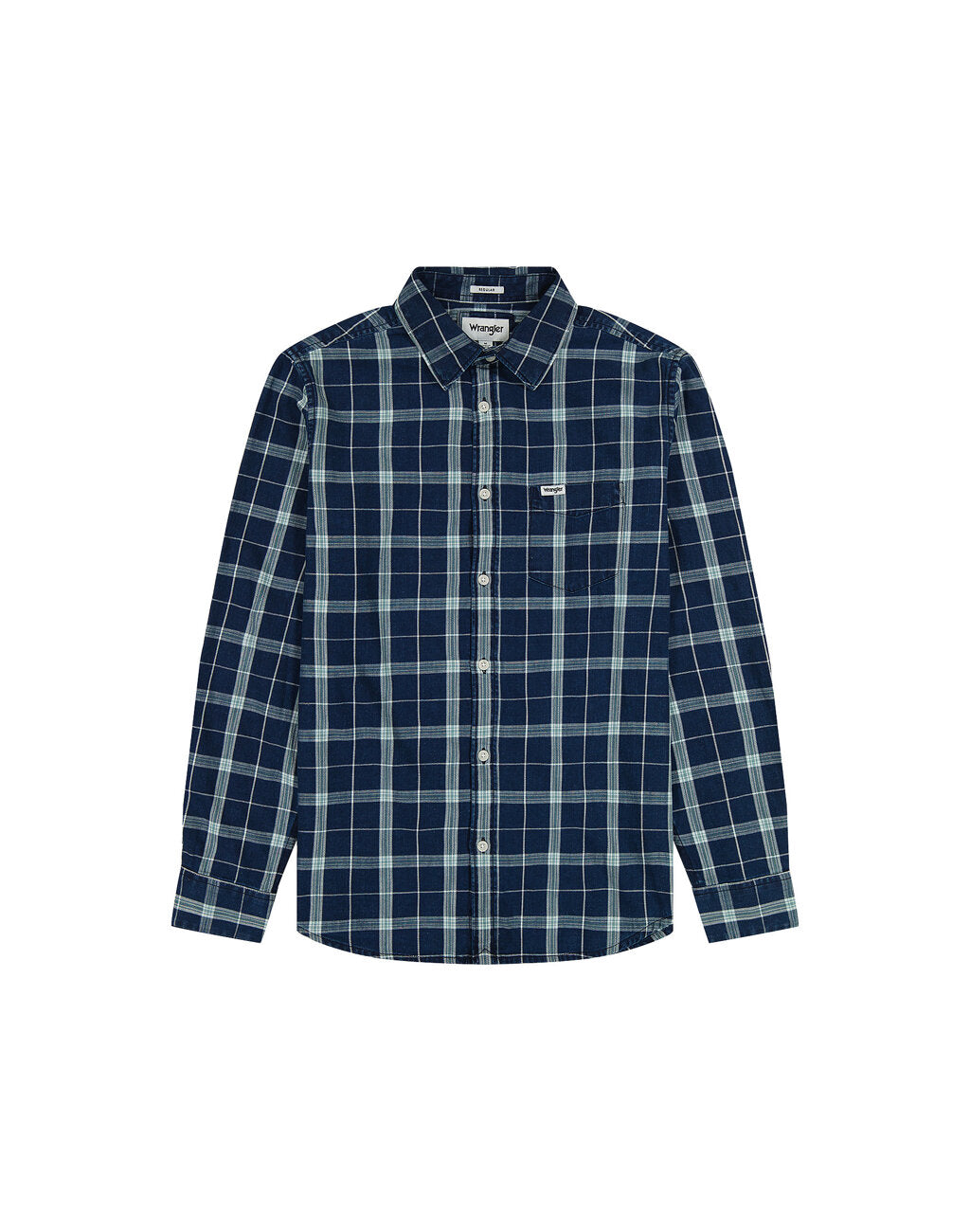 WRANGLER MĘSKA KOSZULA 1 PKT SHIRT GREEN INDIGO 112357231 W5X2017327