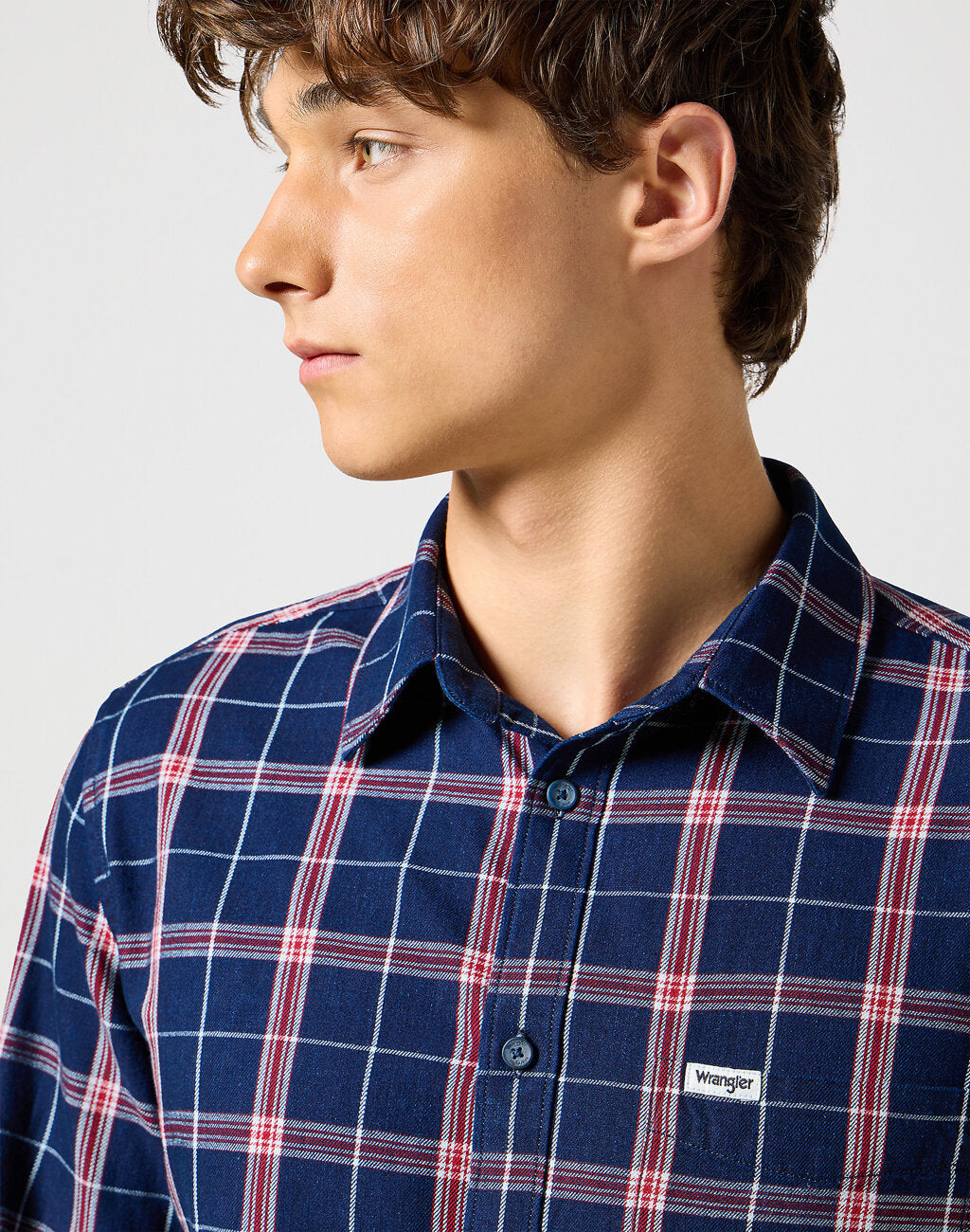 WRANGLER MĘSKA KOSZULA 1 PKT SHIRT RED INDIGO 112357221 W5X2017325