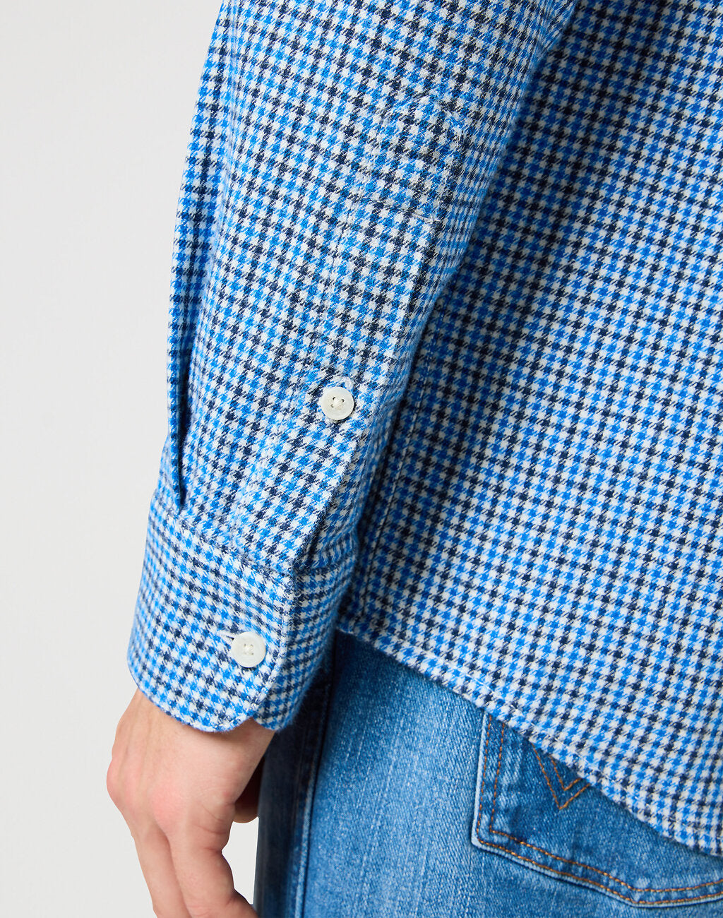 WRANGLER MĘSKA KOSZULA 1 PKT SHIRT WRANGLER BLUE 112357232 W5X2018059