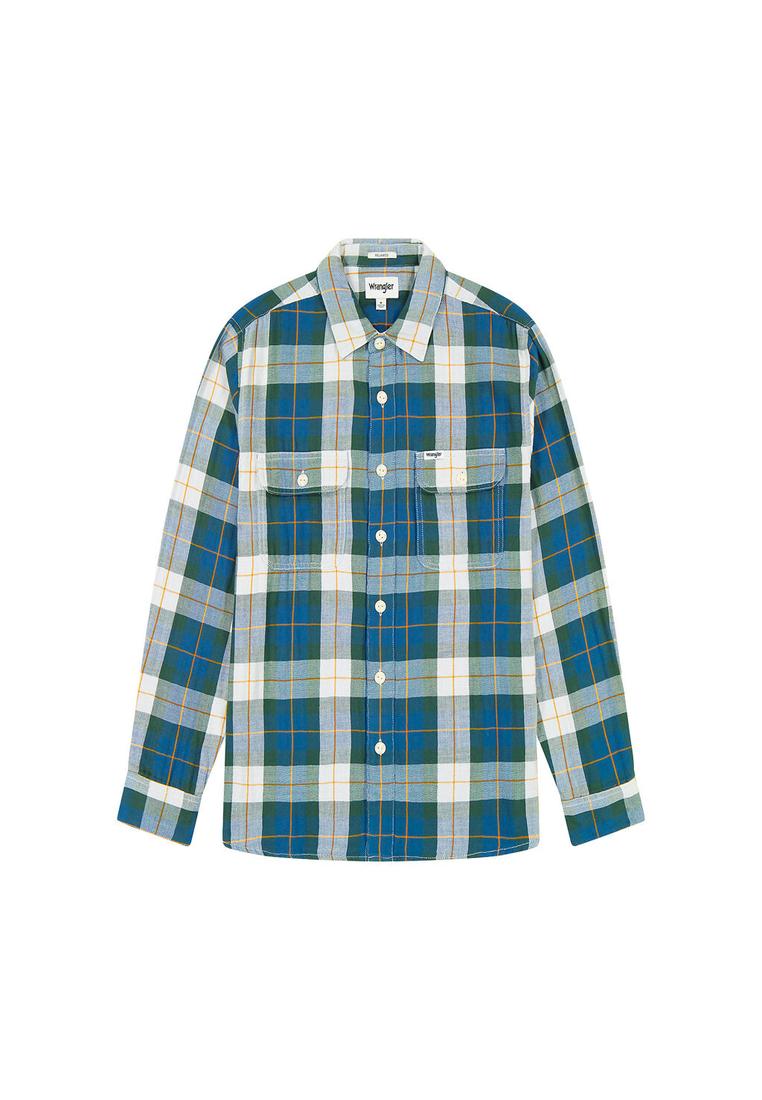 WRANGLER MĘSKA KOSZULA 2 PKT SHIRT GREEN 112357974 W5K7016823