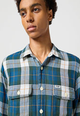 WRANGLER MĘSKA KOSZULA 2 PKT SHIRT GREEN 112357974 W5K7016823