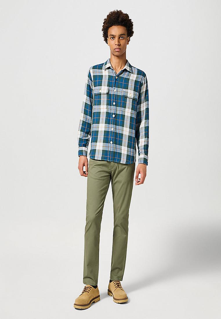WRANGLER MĘSKA KOSZULA 2 PKT SHIRT GREEN 112357974 W5K7016823