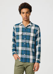 WRANGLER MĘSKA KOSZULA 2 PKT SHIRT GREEN 112357974 W5K7016823
