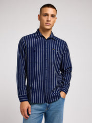 Męska Koszula Wrangler Worker Shirt 2.0 Indigo Wide 112349938