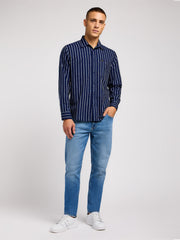 Męska Koszula Wrangler Worker Shirt 2.0 Indigo Wide 112349938