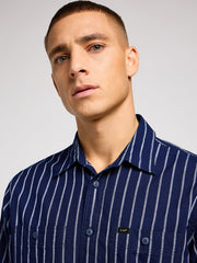 Męska Koszula Wrangler Worker Shirt 2.0 Indigo Wide 112349938