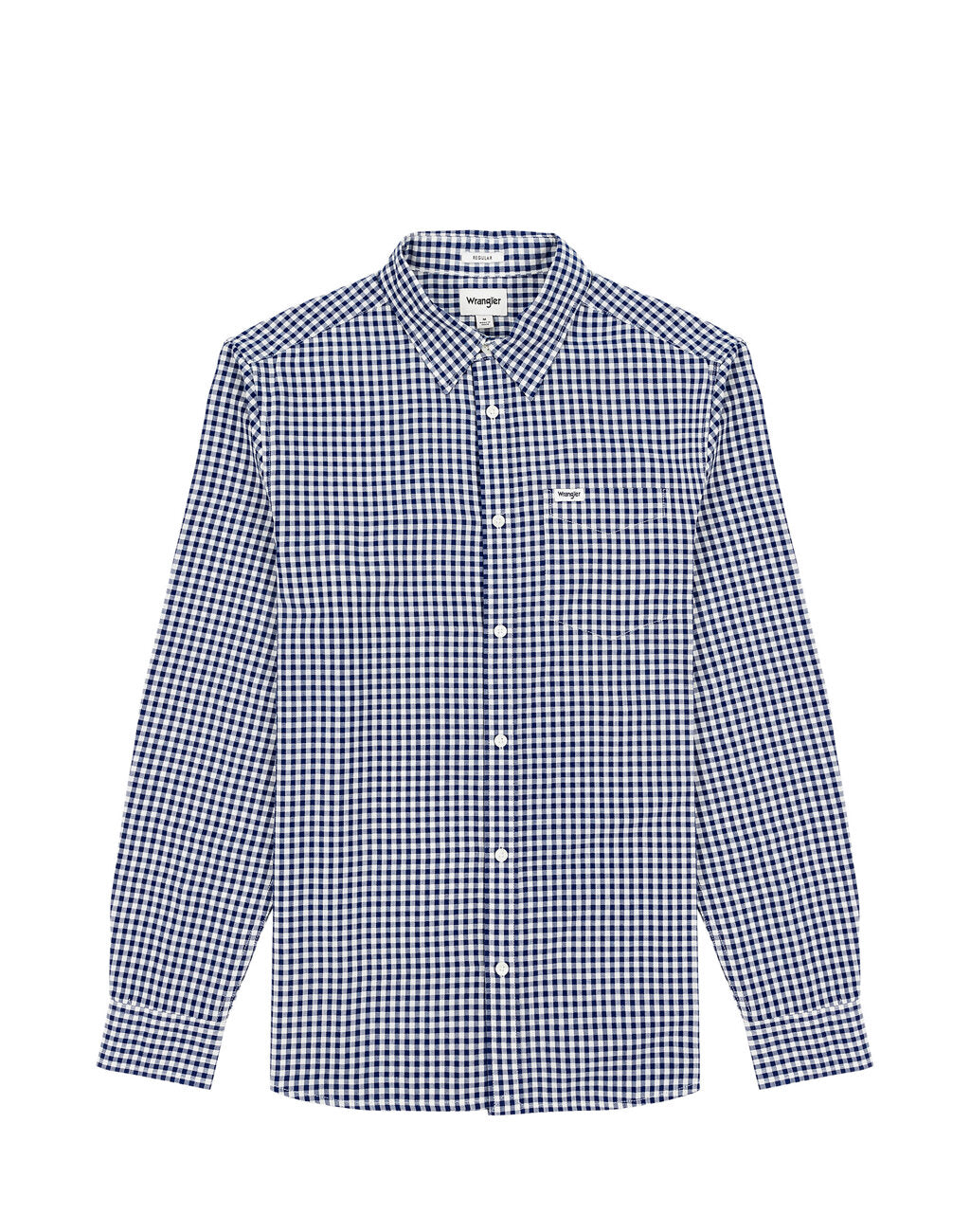 WRANGLER MĘSKA KOSZULA LS 1 PKT BUTTON DOWN NAVY 112345377 W5B1011976