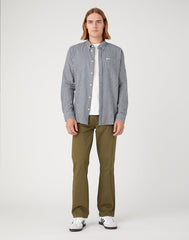 WRANGLER MĘSKA KOSZULA LS 1 PKT BUTTON DOWN NAVY 112345377 W5B1011976