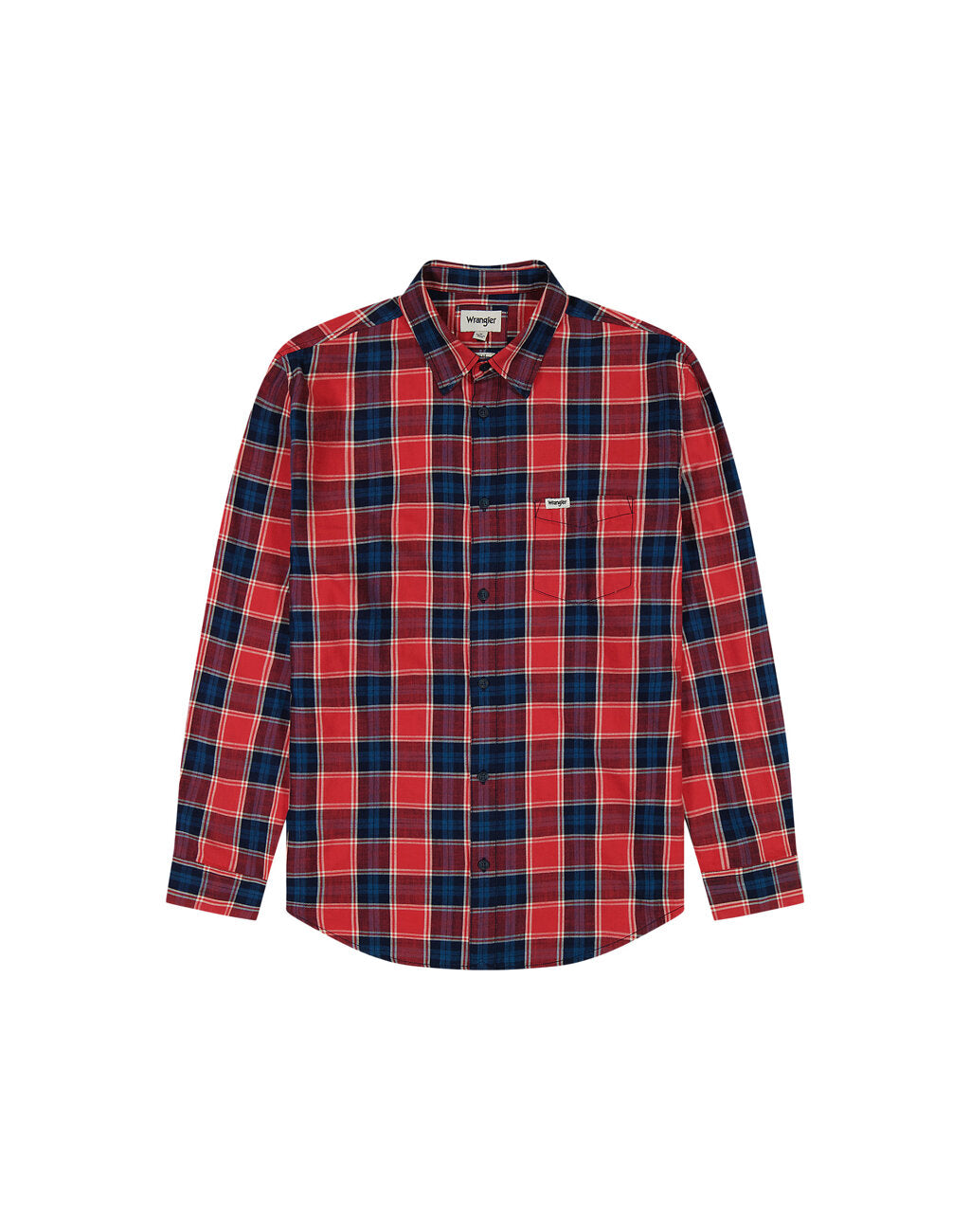 WRANGLER MĘSKA KOSZULA LS 1 PKT SHIRT RED INDIGO 112350396 W5A9017325
