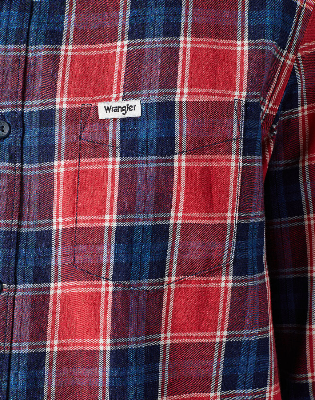 WRANGLER MĘSKA KOSZULA LS 1 PKT SHIRT RED INDIGO 112350396 W5A9017325