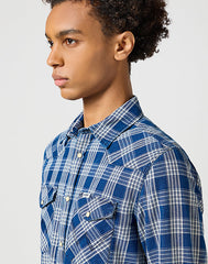 WRANGLER MĘSKA KOSZULA WESTERN INDIGO SHIRT DARK WASH 112357250 W5K9014055