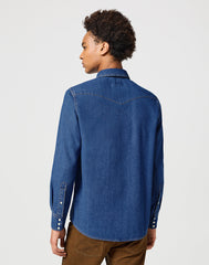 WRANGLER MĘSKA KOSZULA WESTERN SHIRT DARK STONE 112357192 W5B4015411