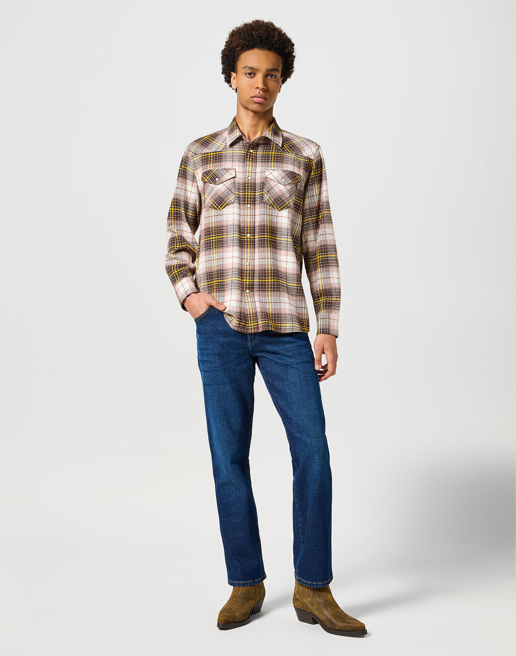 WRANGLER MĘSKA KOSZULA WESTERN SHIRT GINGERBREAD 112357247 W5B4014345